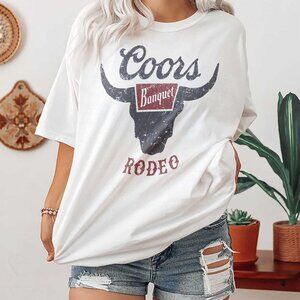 Coors Banquet Rodeo Logo T-Shirt – Western Country Graphic Tee